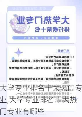 大学专业排名十大热门专业,大学专业排名十大热门专业有哪些