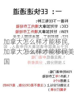 加拿大怎么样才能移民,加拿大怎么样才能移民美国