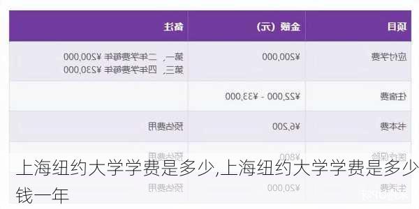 上海纽约大学学费是多少,上海纽约大学学费是多少钱一年