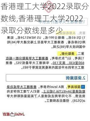 香港理工大学2022录取分数线,香港理工大学2022录取分数线是多少