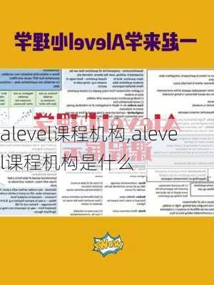 alevel课程机构,alevel课程机构是什么