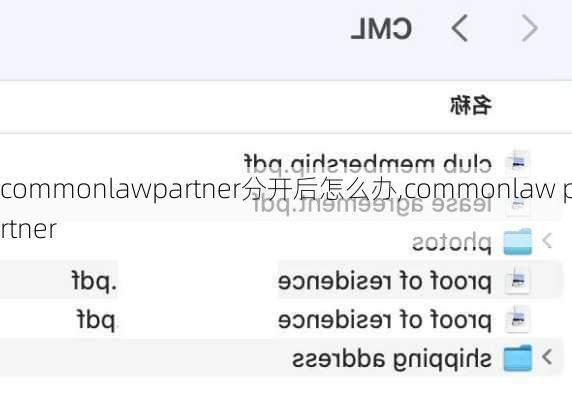 commonlawpartner分开后怎么办,commonlaw partner