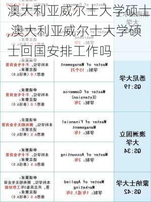 澳大利亚威尔士大学硕士,澳大利亚威尔士大学硕士回国安排工作吗