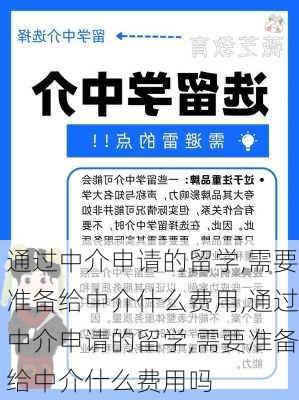 通过中介申请的留学,需要准备给中介什么费用,通过中介申请的留学,需要准备给中介什么费用吗