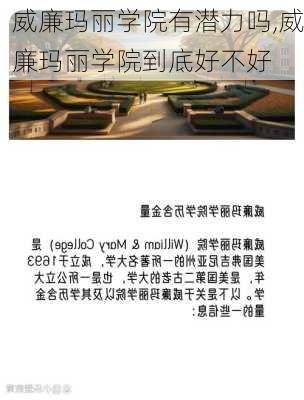 威廉玛丽学院有潜力吗,威廉玛丽学院到底好不好