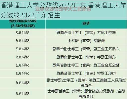 香港理工大学分数线2022广东,香港理工大学分数线2022广东招生