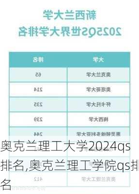 奥克兰理工大学2024qs排名,奥克兰理工学院qs排名