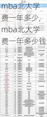 mba北大学费一年多少,mba北大学费一年多少钱