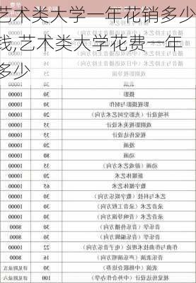 艺术类大学一年花销多少钱,艺术类大学花费一年多少