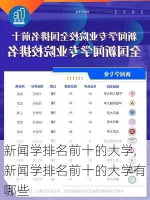 新闻学排名前十的大学,新闻学排名前十的大学有哪些