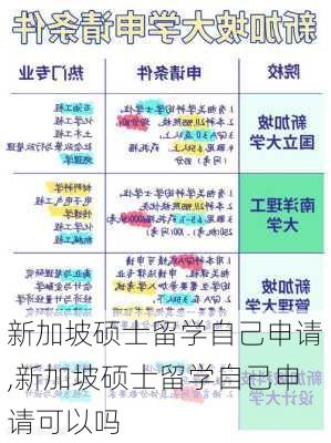 新加坡硕士留学自己申请,新加坡硕士留学自己申请可以吗