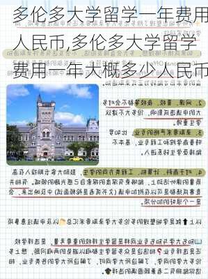 多伦多大学留学一年费用人民币,多伦多大学留学费用一年大概多少人民币