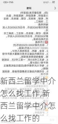 新西兰留学中介怎么找工作,新西兰留学中介怎么找工作的