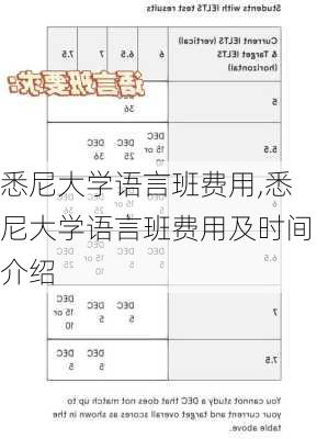 悉尼大学语言班费用,悉尼大学语言班费用及时间介绍