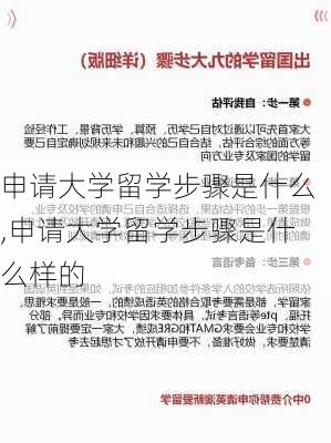 申请大学留学步骤是什么,申请大学留学步骤是什么样的