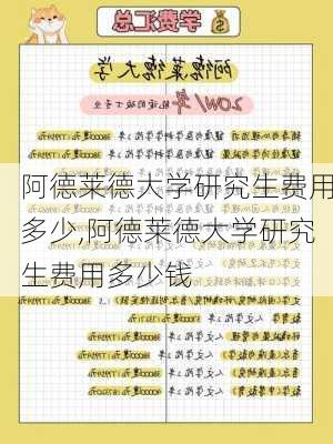 阿德莱德大学研究生费用多少,阿德莱德大学研究生费用多少钱