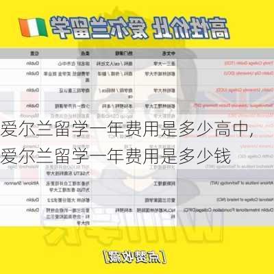 爱尔兰留学一年费用是多少高中,爱尔兰留学一年费用是多少钱