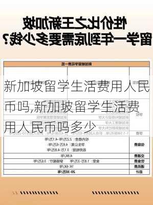 新加坡留学生活费用人民币吗,新加坡留学生活费用人民币吗多少