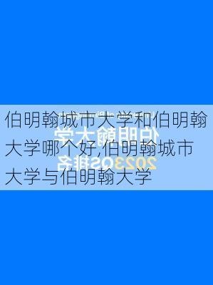 伯明翰城市大学和伯明翰大学哪个好,伯明翰城市大学与伯明翰大学