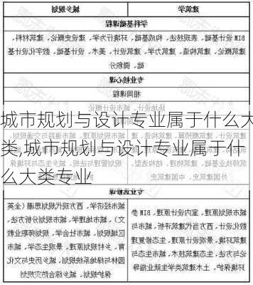 城市规划与设计专业属于什么大类,城市规划与设计专业属于什么大类专业