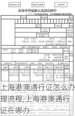 上海港澳通行证怎么办理流程,上海港澳通行证在哪办