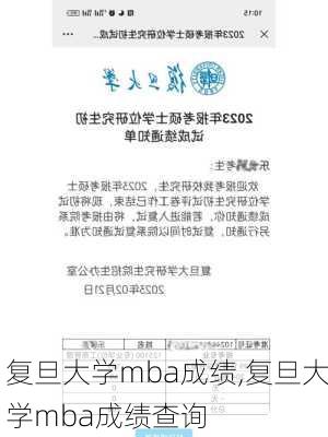 复旦大学mba成绩,复旦大学mba成绩查询