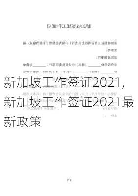 新加坡工作签证2021,新加坡工作签证2021最新政策