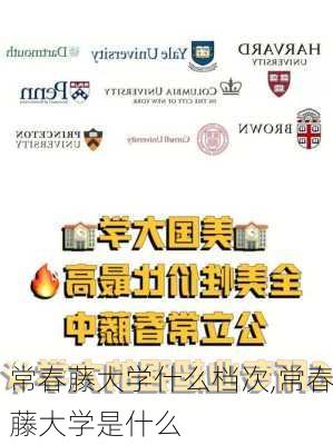 常春藤大学什么档次,常春藤大学是什么