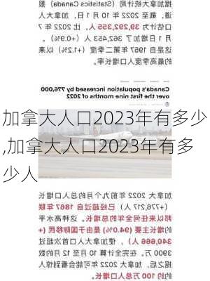 加拿大人口2023年有多少,加拿大人口2023年有多少人