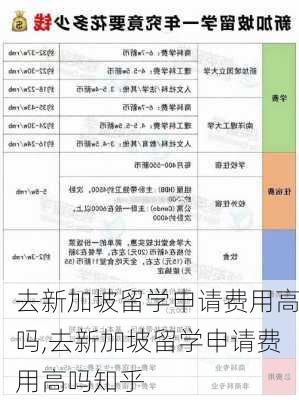 去新加坡留学申请费用高吗,去新加坡留学申请费用高吗知乎