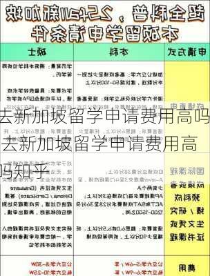 去新加坡留学申请费用高吗,去新加坡留学申请费用高吗知乎