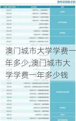 澳门城市大学学费一年多少,澳门城市大学学费一年多少钱