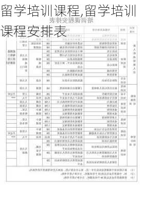 留学培训课程,留学培训课程安排表