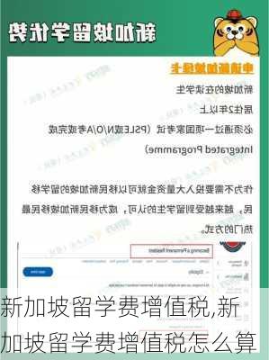 新加坡留学费增值税,新加坡留学费增值税怎么算