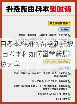 自考本科如何留学新加坡,自考本科如何留学新加坡大学