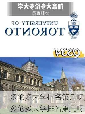 多伦多大学排名第几呀,多伦多大学排名第几呀