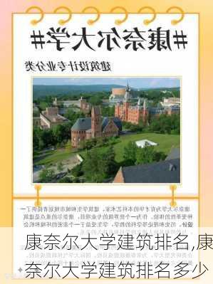 康奈尔大学建筑排名,康奈尔大学建筑排名多少