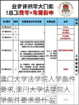 澳门大学法学院入学条件要求,澳门大学法学院入学条件要求是什么