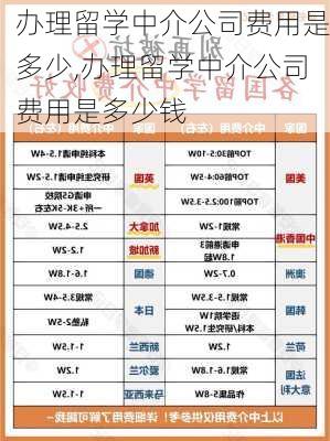 办理留学中介公司费用是多少,办理留学中介公司费用是多少钱