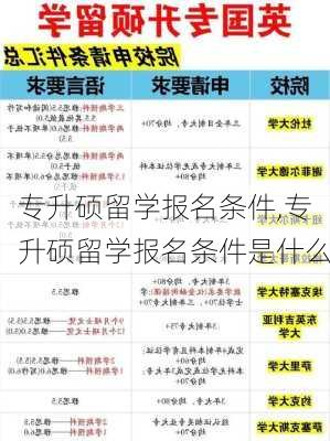 专升硕留学报名条件,专升硕留学报名条件是什么