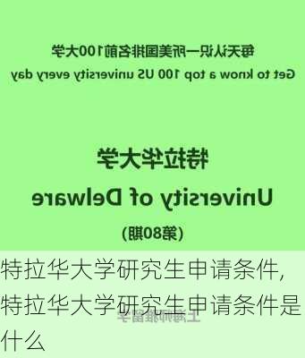 特拉华大学研究生申请条件,特拉华大学研究生申请条件是什么