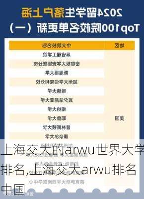 上海交大的arwu世界大学排名,上海交大arwu排名中国