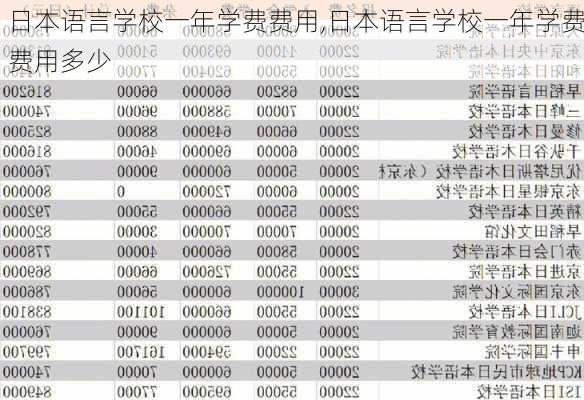 日本语言学校一年学费费用,日本语言学校一年学费费用多少