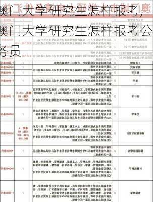 澳门大学研究生怎样报考,澳门大学研究生怎样报考公务员