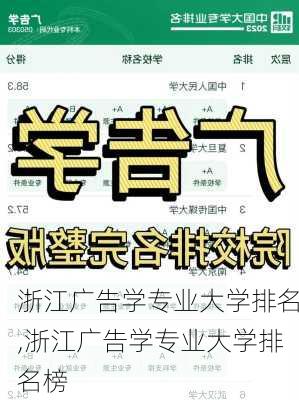 浙江广告学专业大学排名,浙江广告学专业大学排名榜