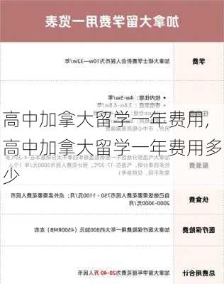 高中加拿大留学一年费用,高中加拿大留学一年费用多少