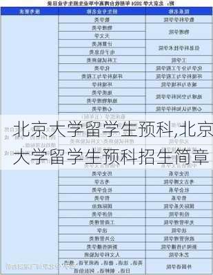 北京大学留学生预科,北京大学留学生预科招生简章