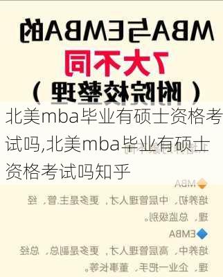 北美mba毕业有硕士资格考试吗,北美mba毕业有硕士资格考试吗知乎