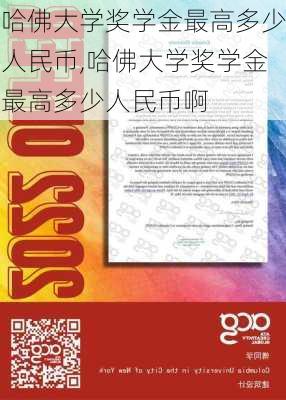 哈佛大学奖学金最高多少人民币,哈佛大学奖学金最高多少人民币啊