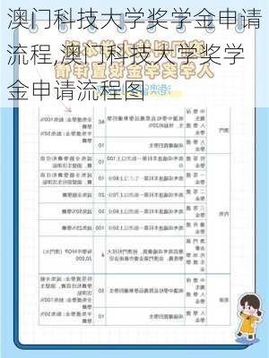 澳门科技大学奖学金申请流程,澳门科技大学奖学金申请流程图